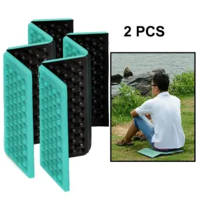 Portable Outdoor Folding EVA Massage Seat Mats - 2 Pack Moisture-Proof Cushions