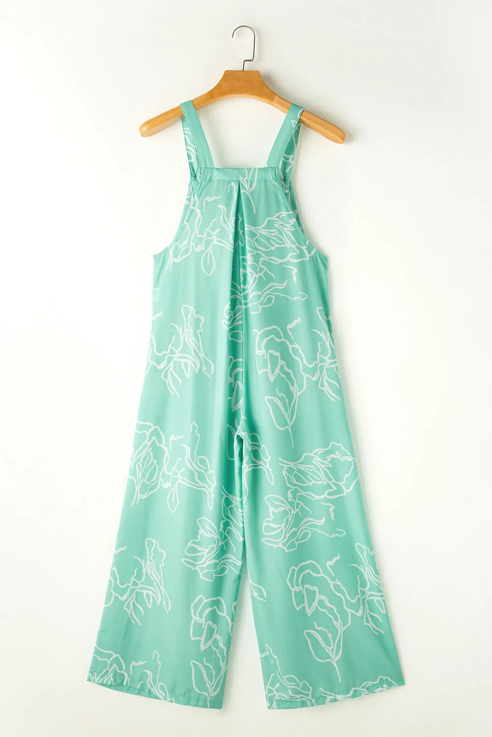 Printed Wide Strap Jumpsuit