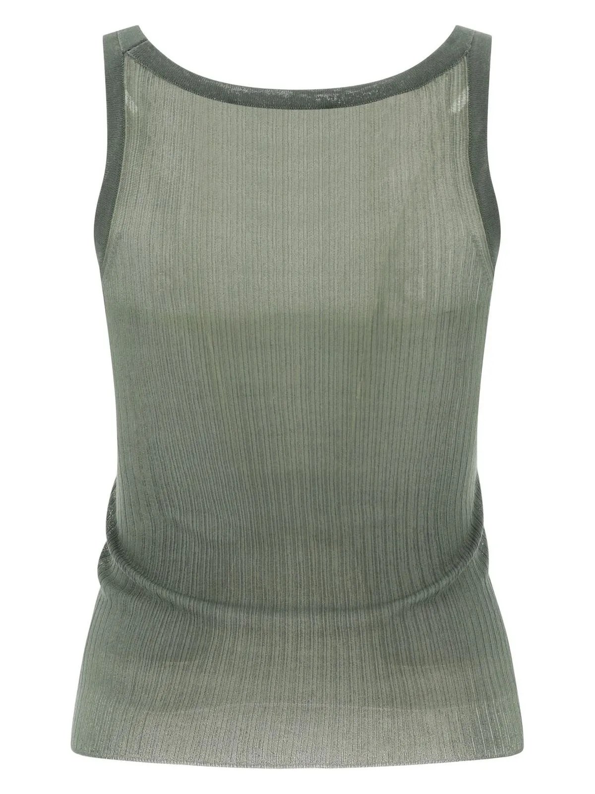 "BASTIA" RIBBED SILK TANK TOP