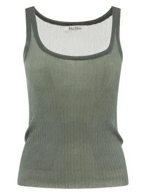 "BASTIA" RIBBED SILK TANK TOP