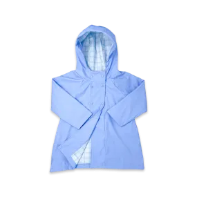 Rainy Day Raincoat - Whales Blue Windowpane