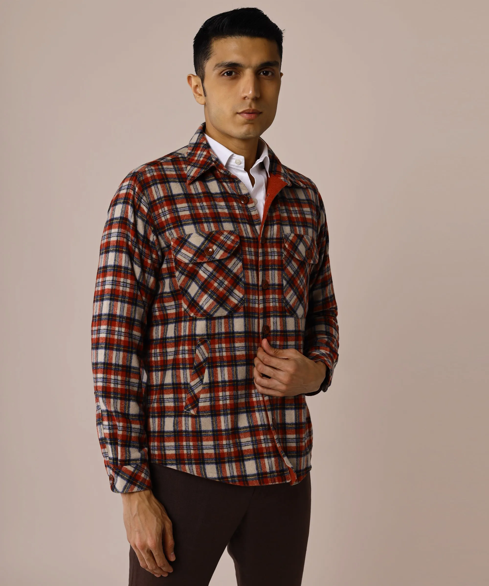 Sandstone Tweed Overshirt