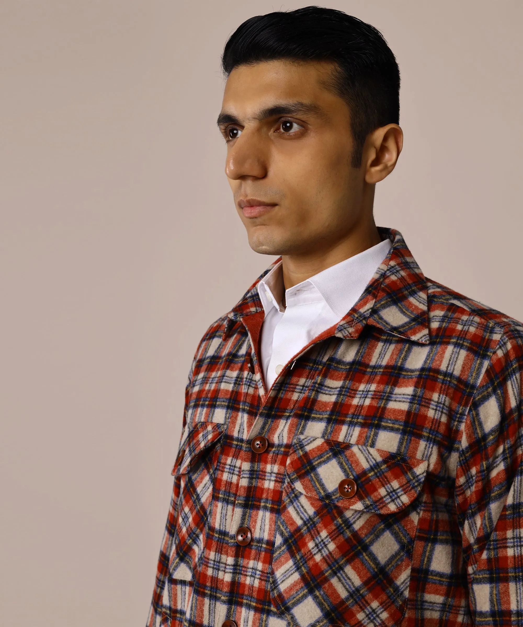 Sandstone Tweed Overshirt