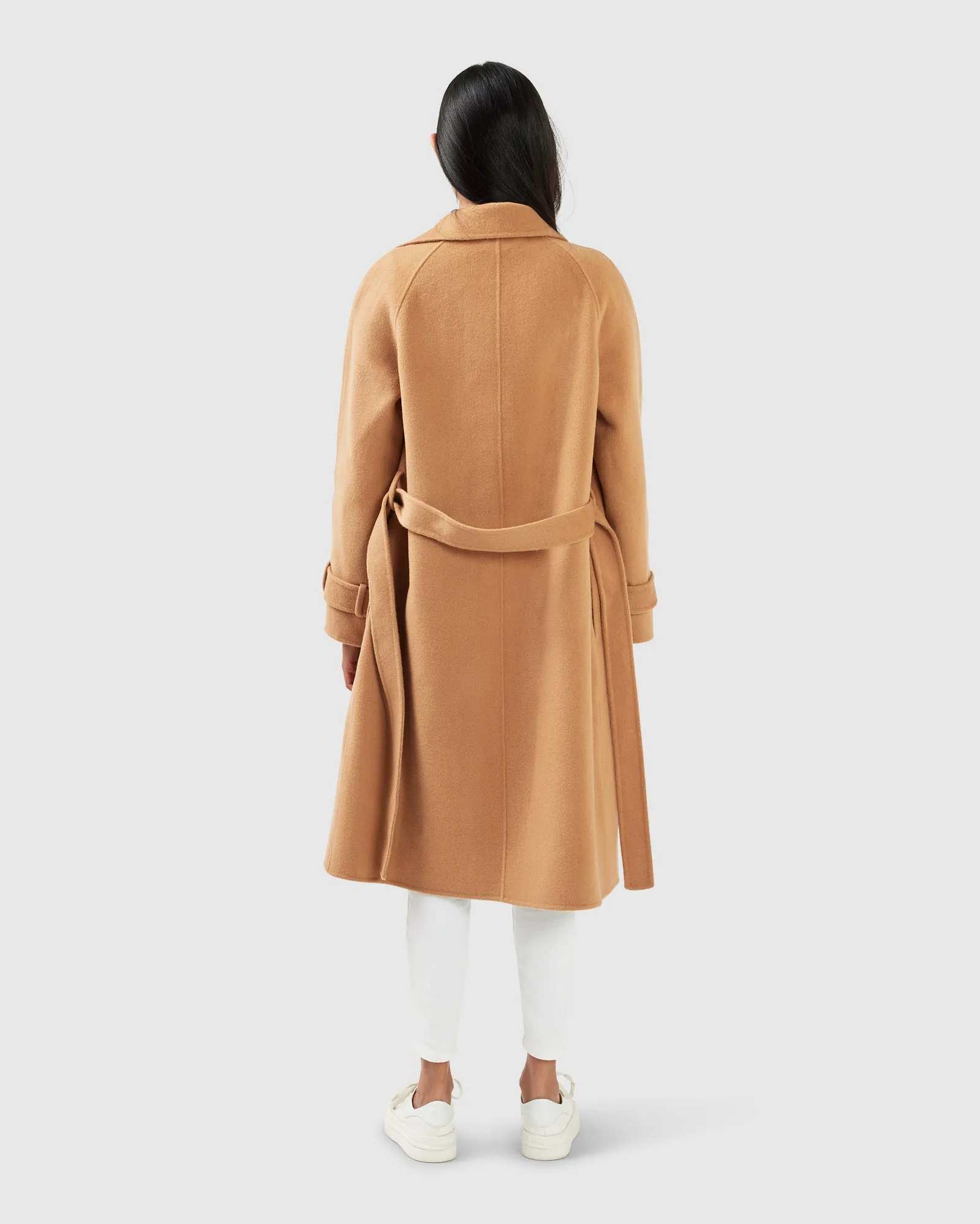 Shore To Shore Belted Wool Coat - Camel