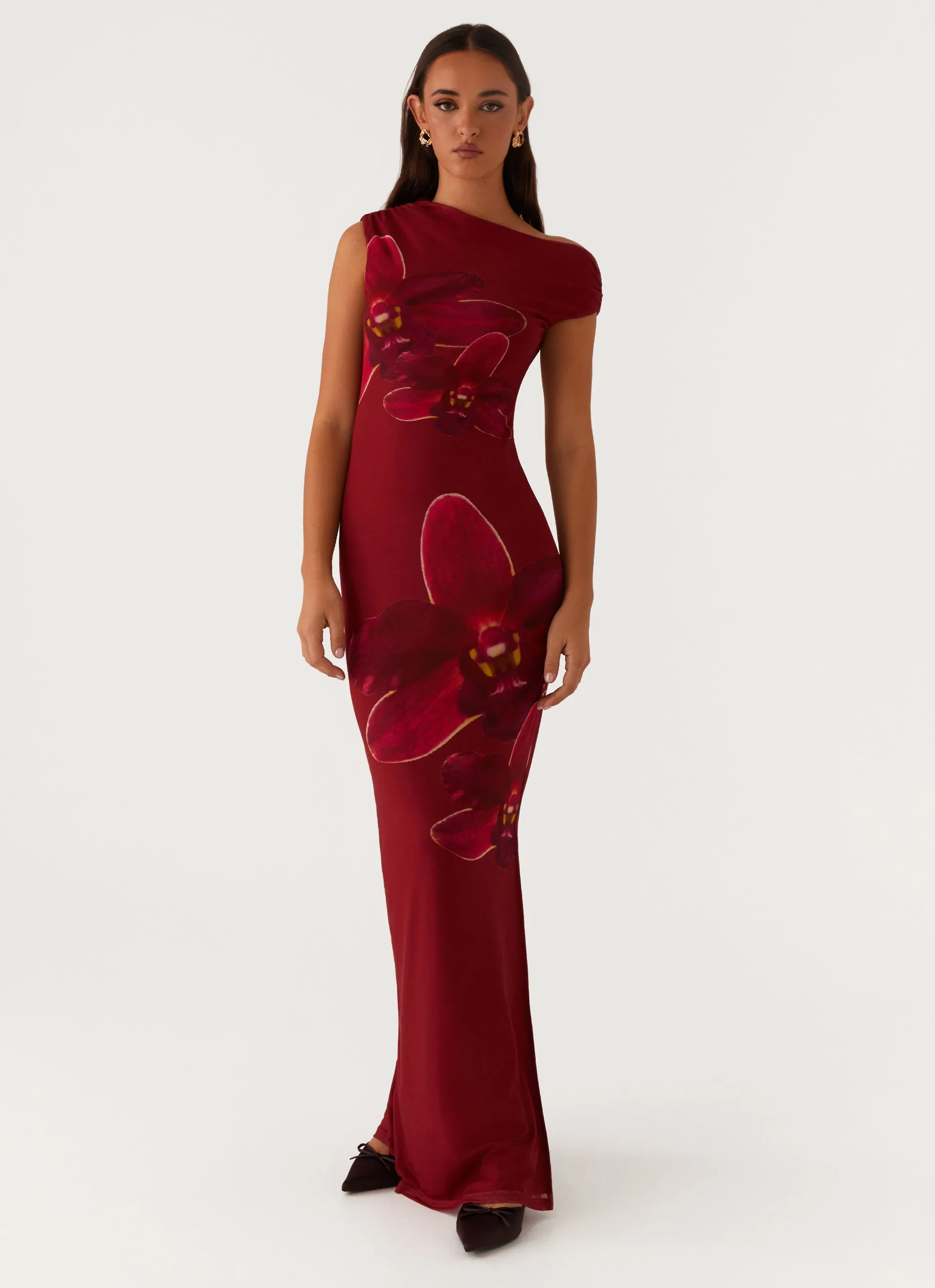 Showtime Maxi Dress - Maroon