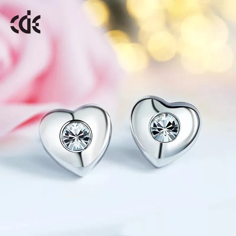 Sterling silver cute tiny hearts earring