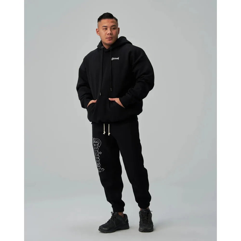 TEAMJOINED JOINED GOTHIC OVERSIZED HOODIE-BLACK