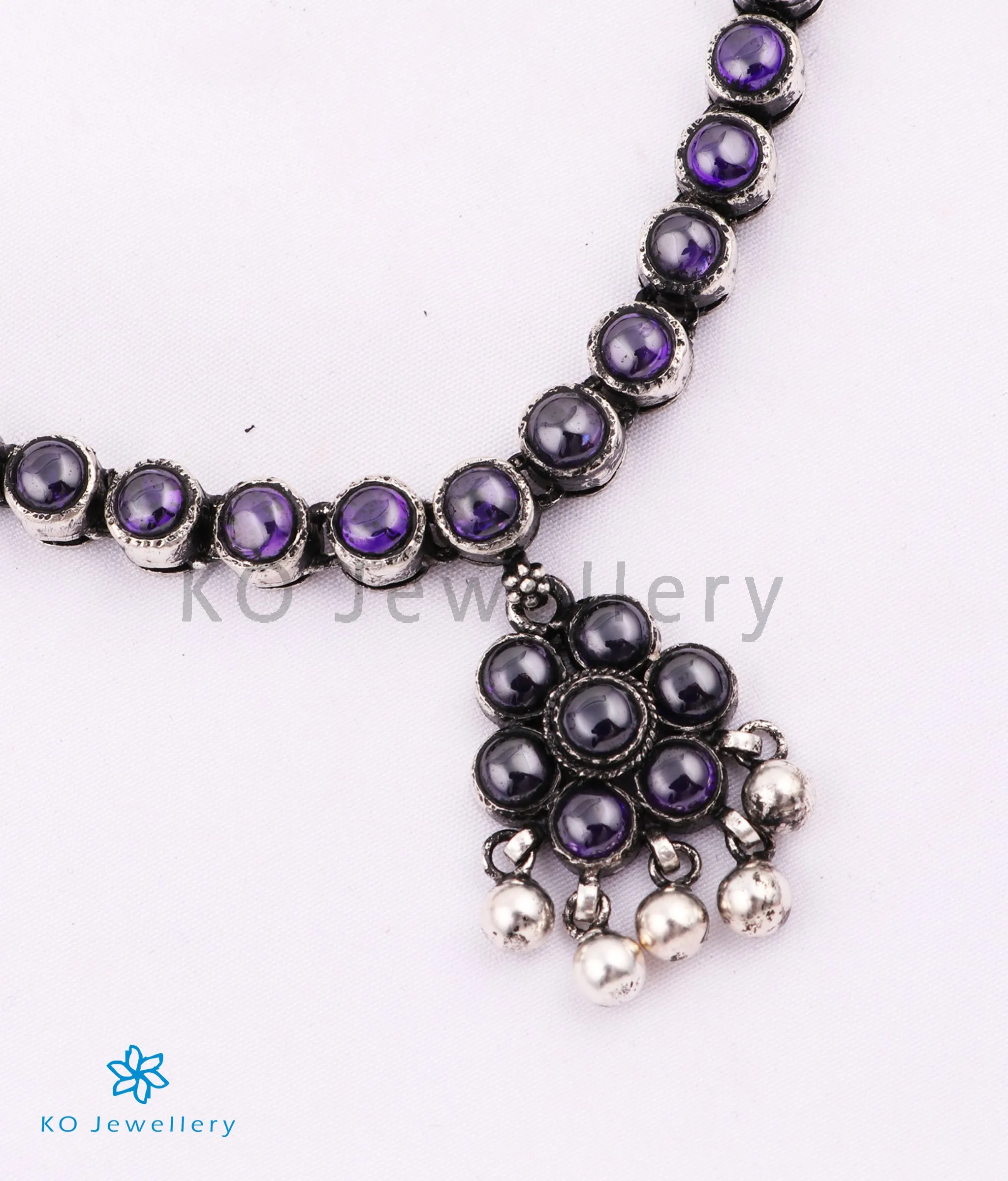 The Alaktha Addige Silver Necklace (Amethyst)