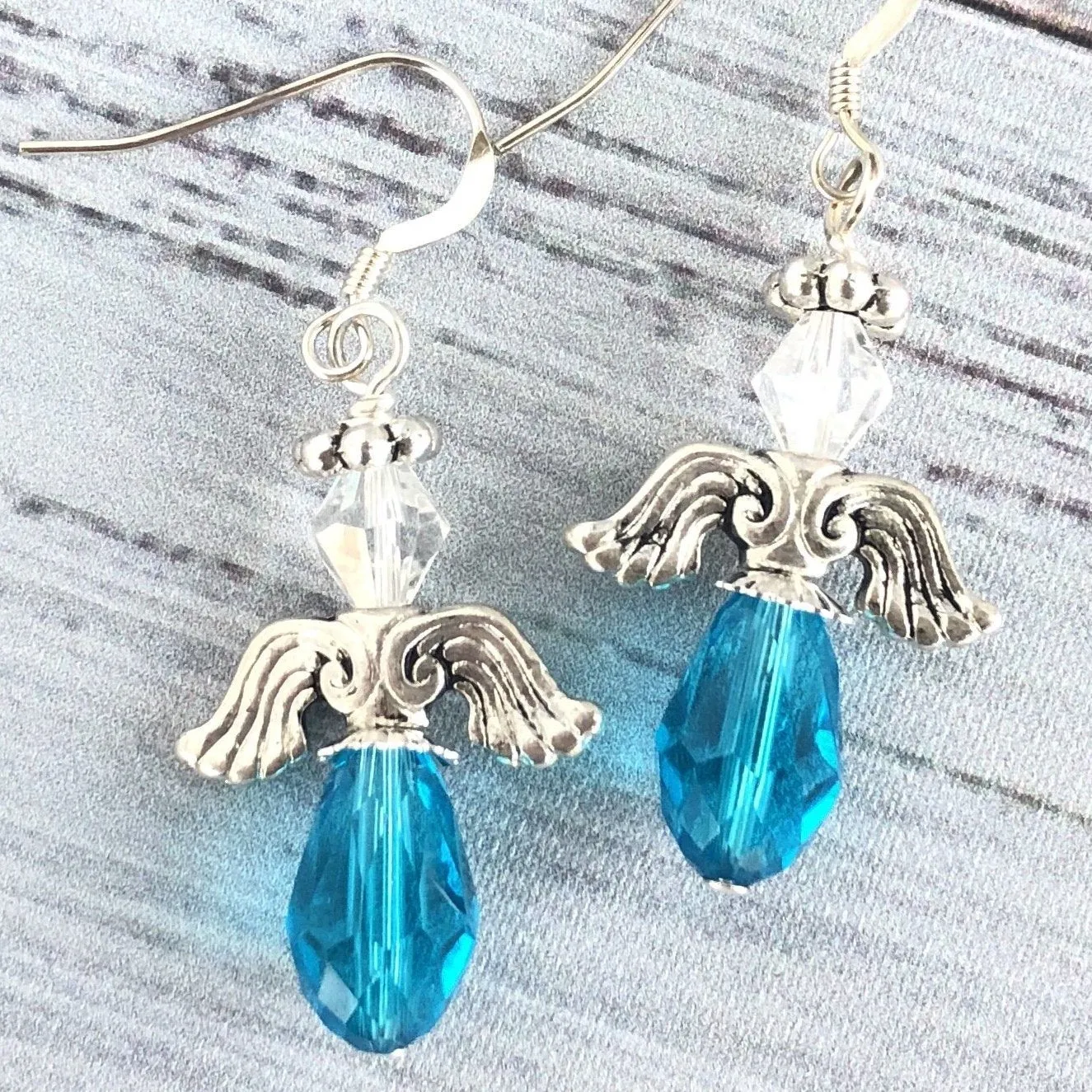 Turquoise Angel Swarovski Earrings