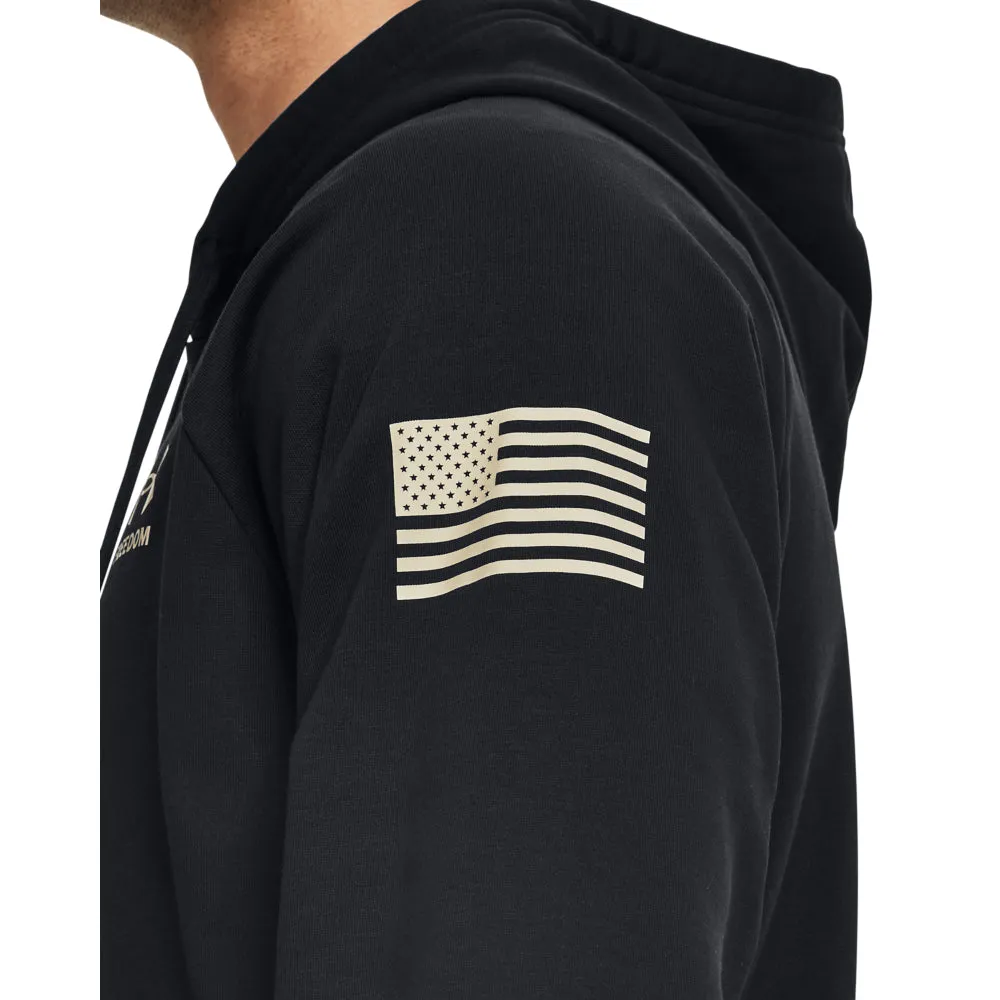 'Under Armour' Men's Freedom Rival Fleece Flag Hoodie - Black