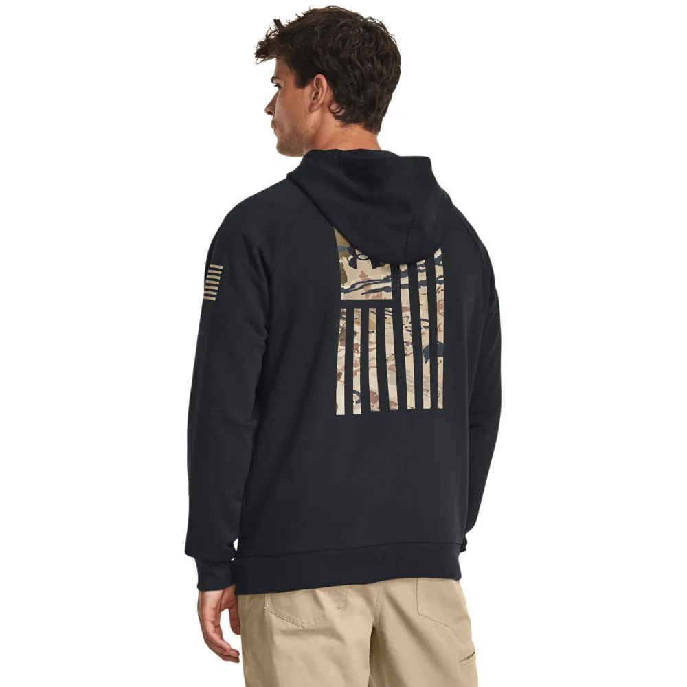 'Under Armour' Men's Freedom Rival Fleece Flag Hoodie - Black