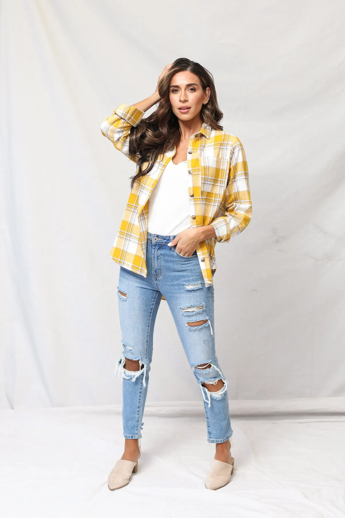 Waldorf Oversized Plaid Top