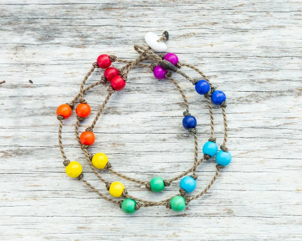 Wrap-1948-Rainbow Howlite Round Petite