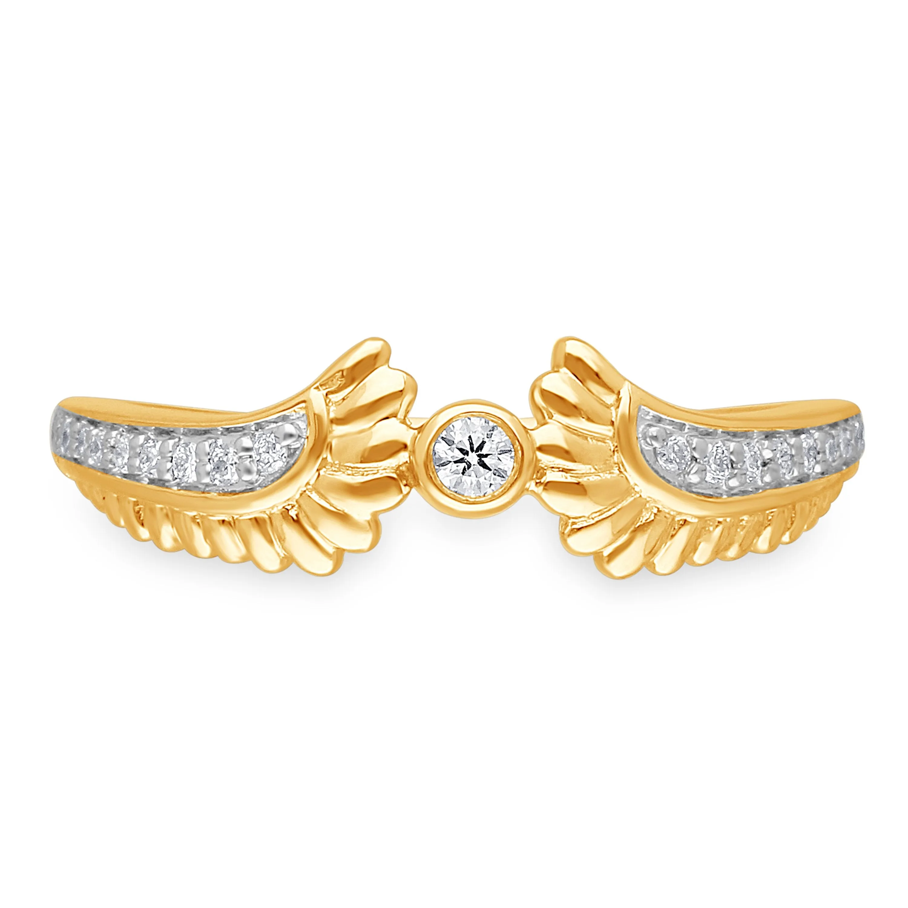 Yellow Gold White Diamond Griffiness Ring